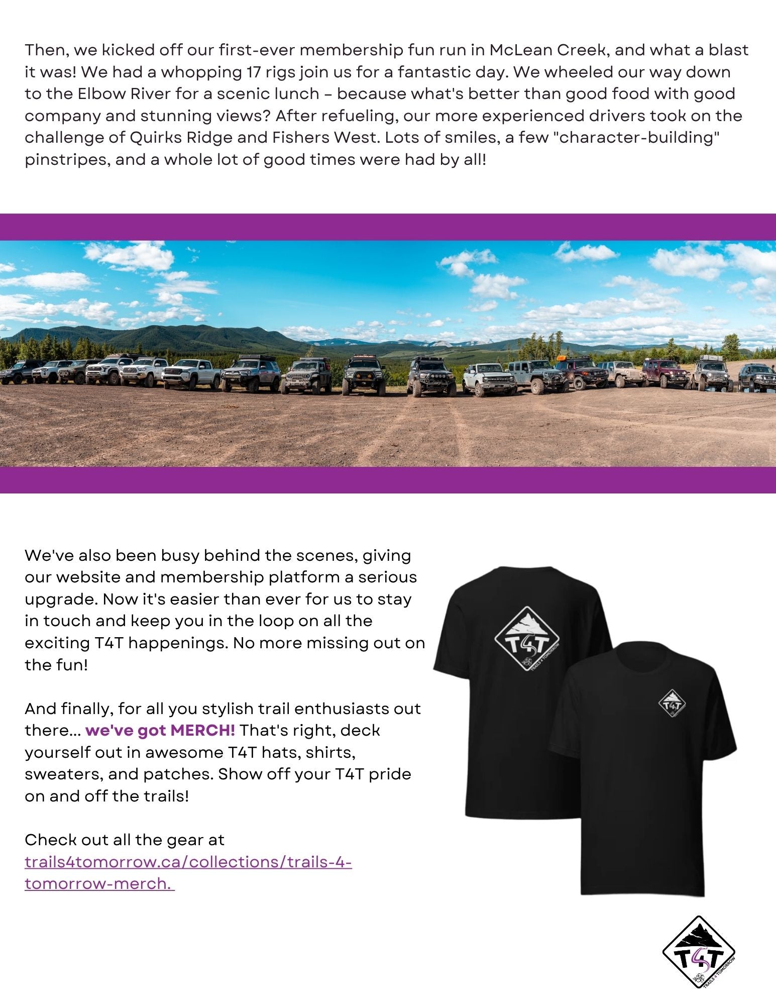 Trails 4 Tomorrow July Newsletter 2